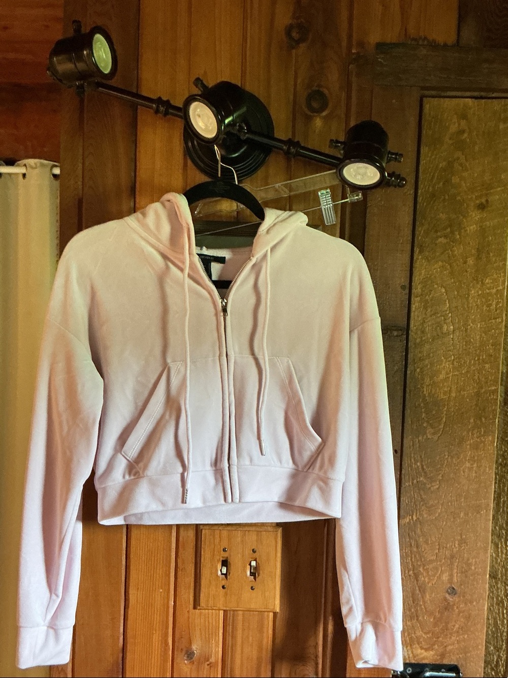 Forever 21 Light Pink Zip Hoodie